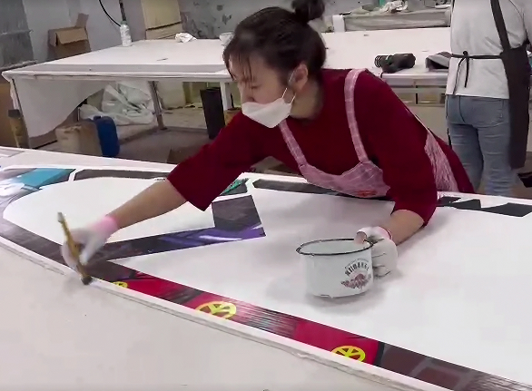 Colagem de camadas laterais