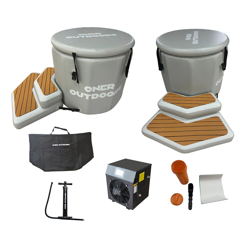 BANHO DE GELO REDONDO INFL&Aacute;VEL COM MERGULHO FRIO